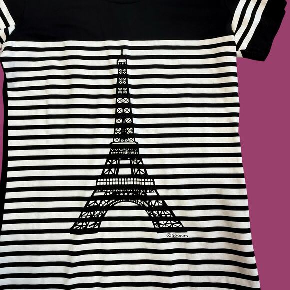 Eiffel Tower Stripe Top Small NWT - Picture 4 of 7